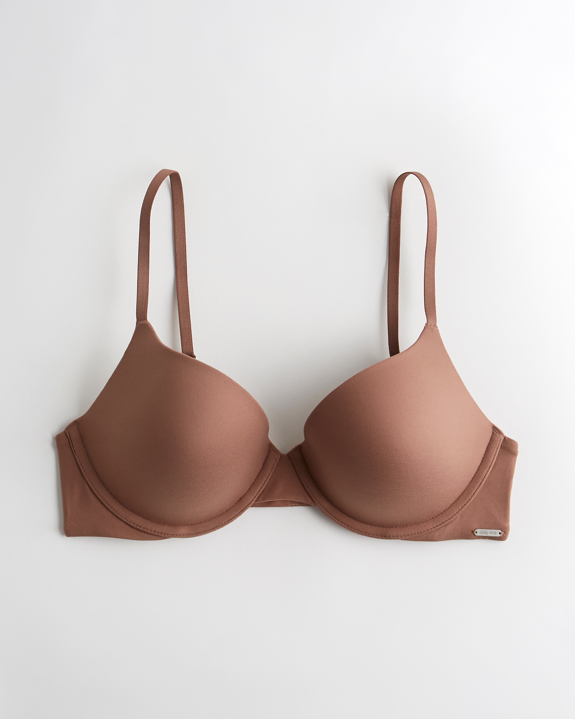 Hollister Gilly Hicks Curvy Longline Scoop Bralette in Brown