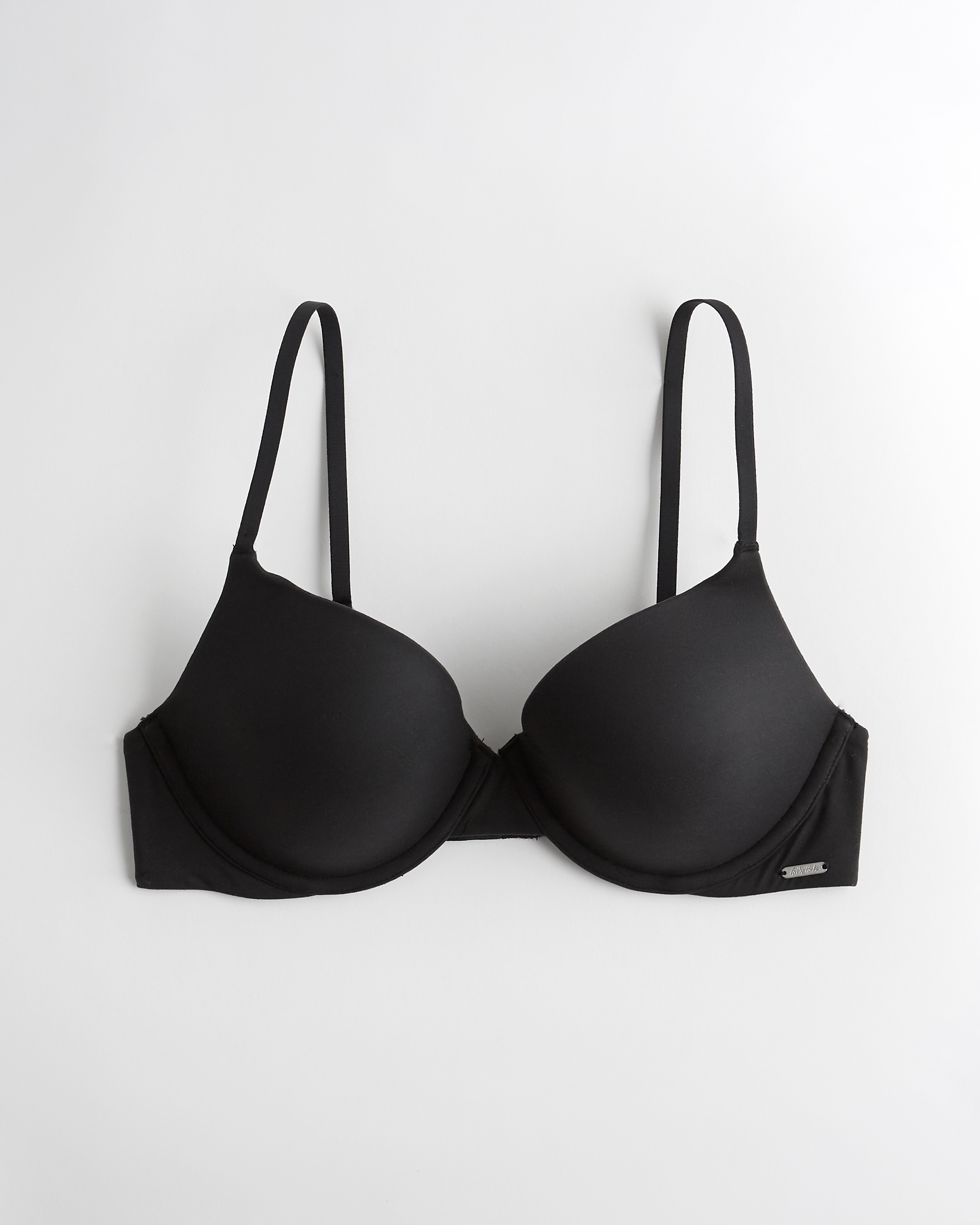 Hollister Gilly Hicks Lace Lightly Lined Plunge Bra in Black