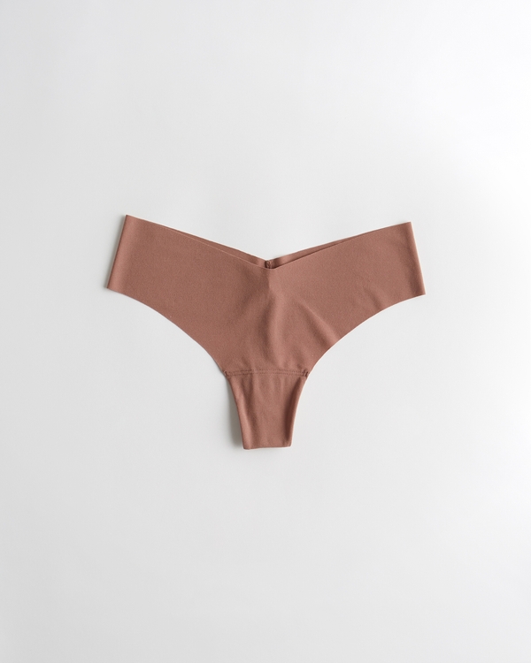 Gilly Hicks No-Show Thong Underwear, Brown