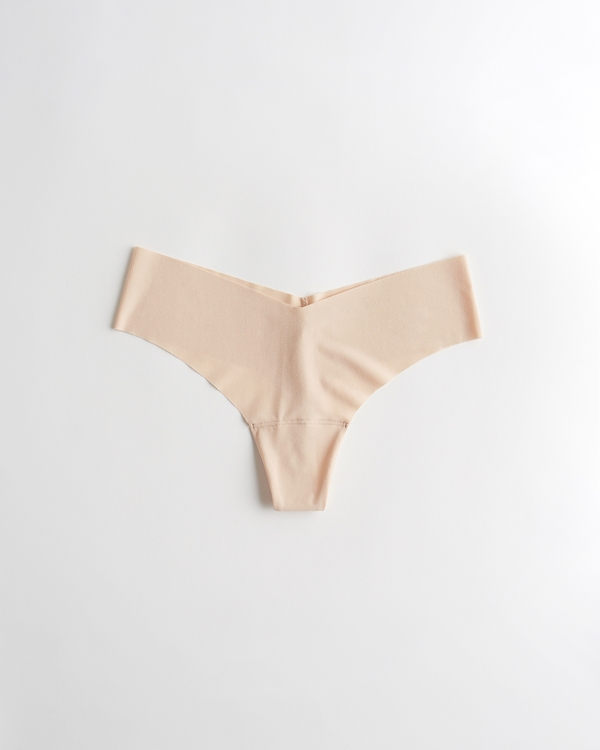 Gilly Hicks No-Show Thong Underwear, Cream