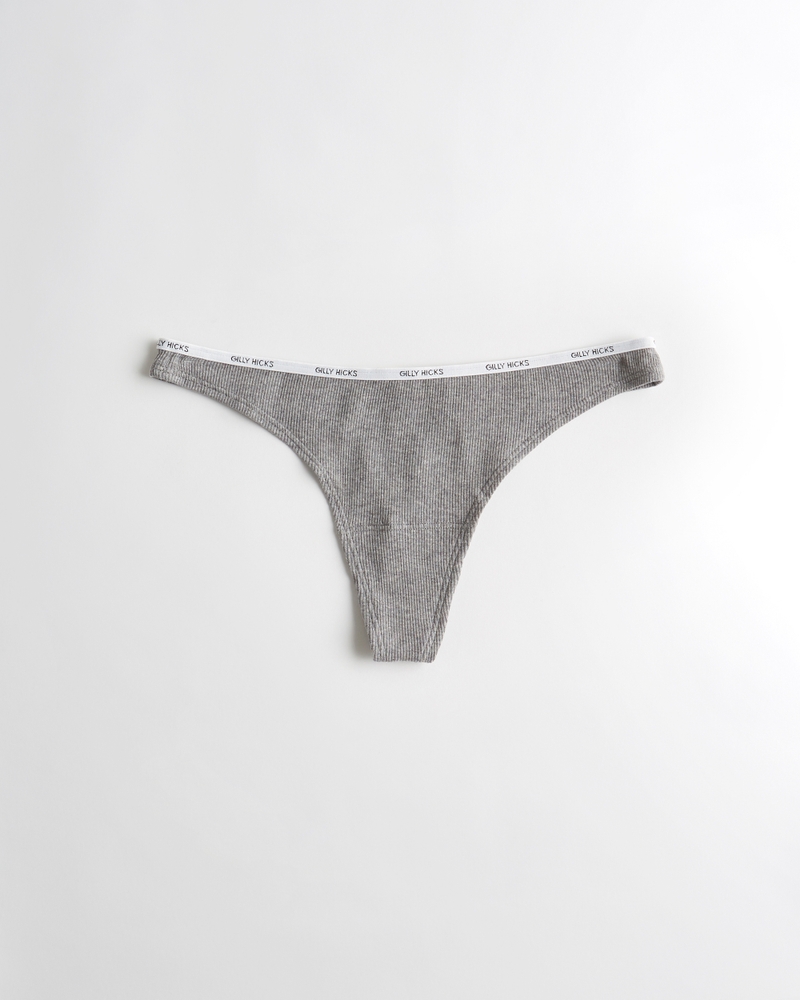 Women's Gilly Hicks Ribbed Cotton Thong | Women's Underwear | HollisterCo.com