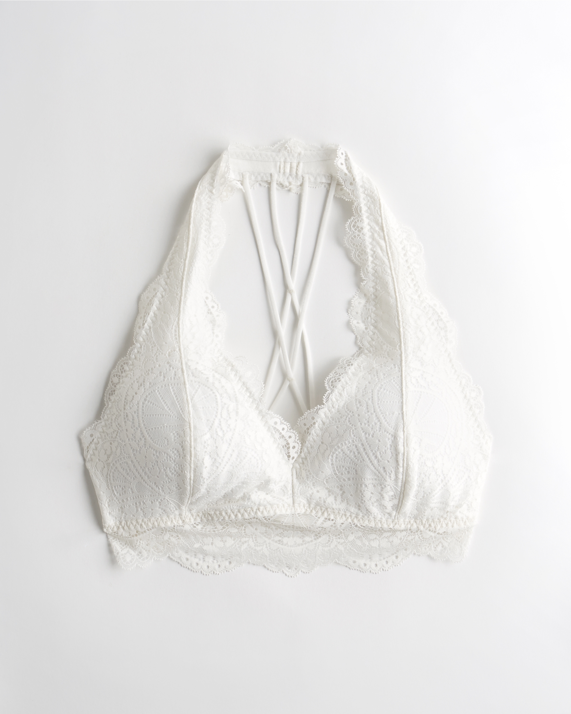 white hollister bralette