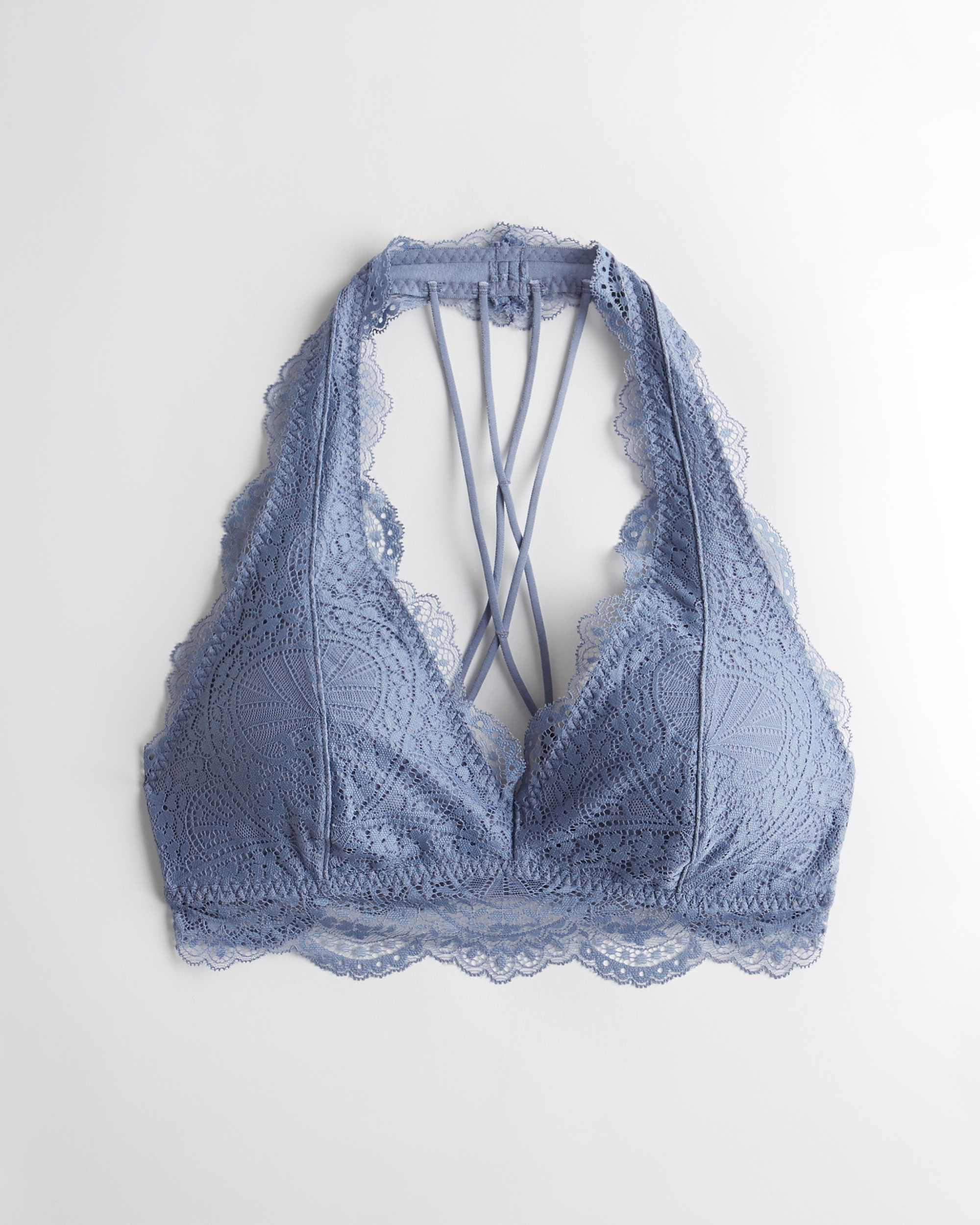 lace halter bralette with removable pads