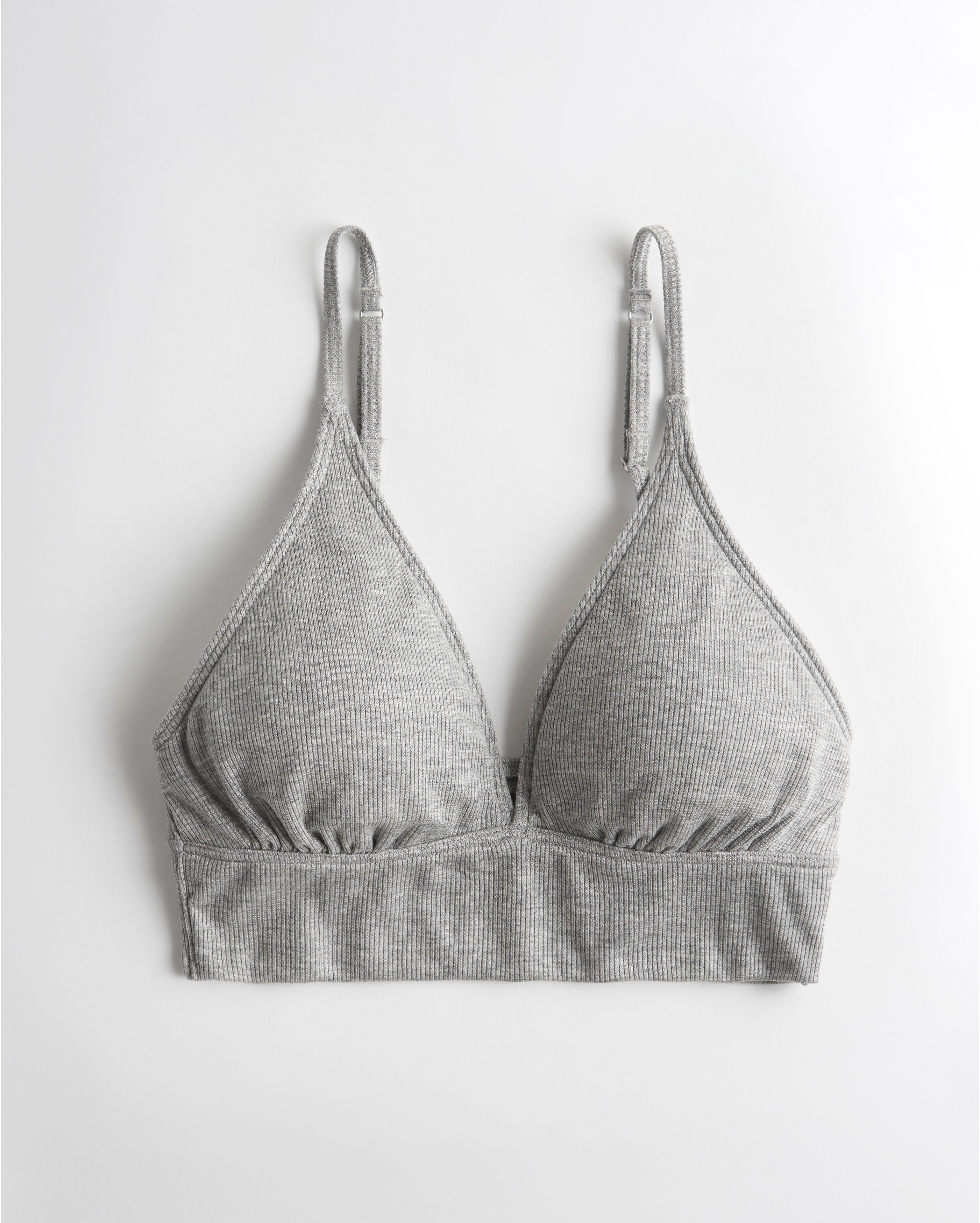 Grey Ribbed Lounge Bralette