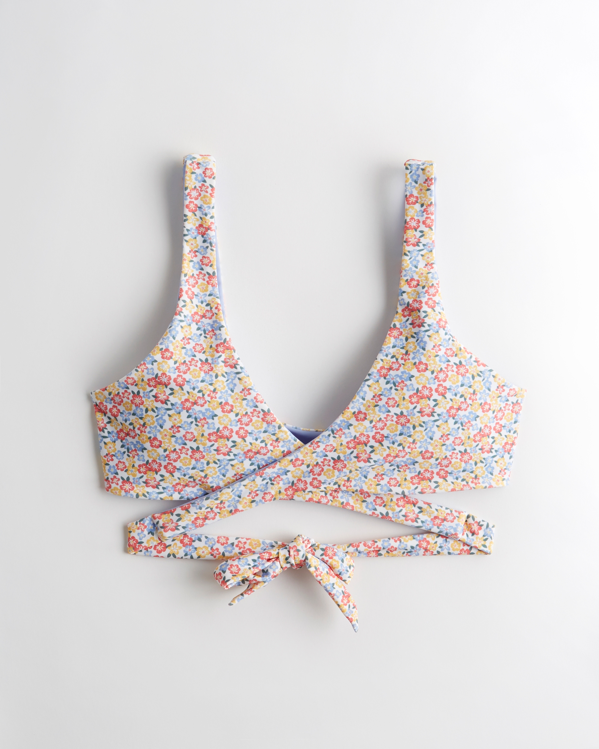 hollister ribbed triangle bikini top