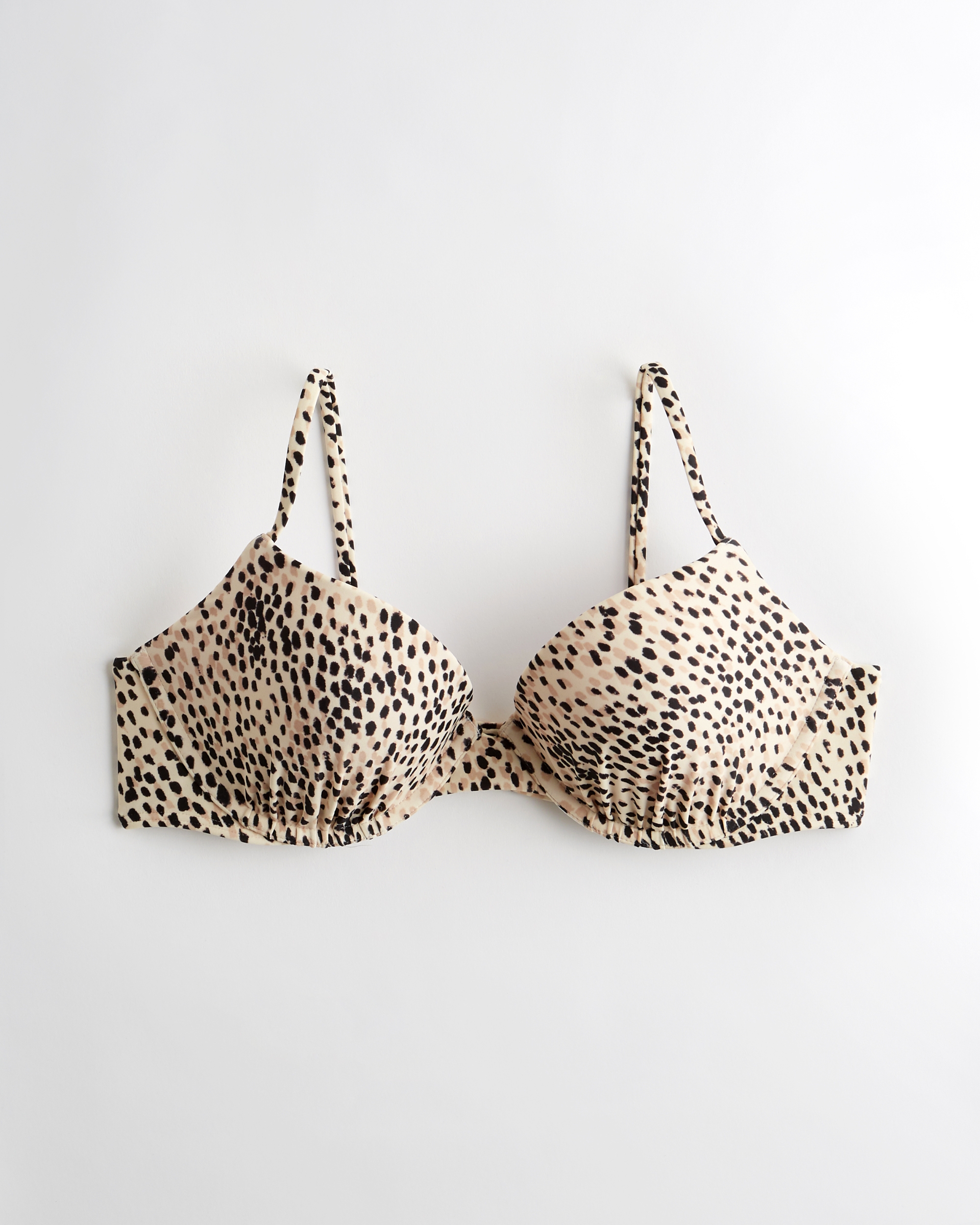 leopard print push up bikini top