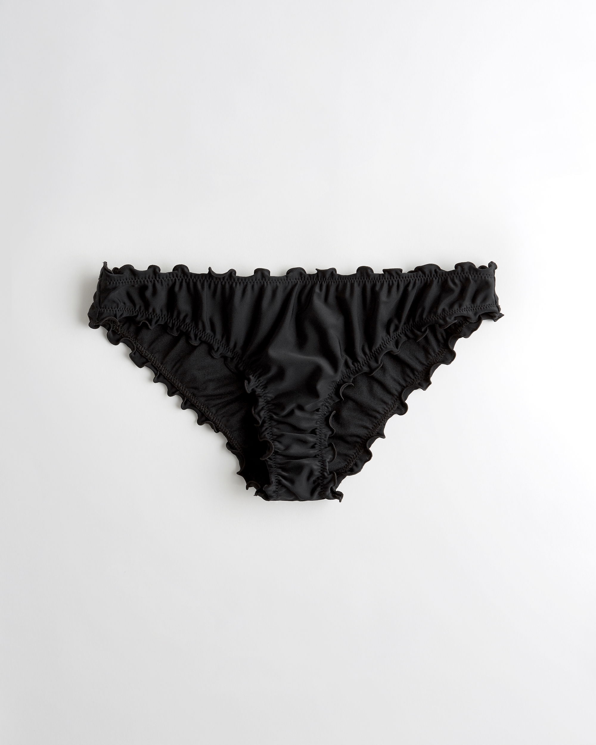 black ruffle bikini bottoms