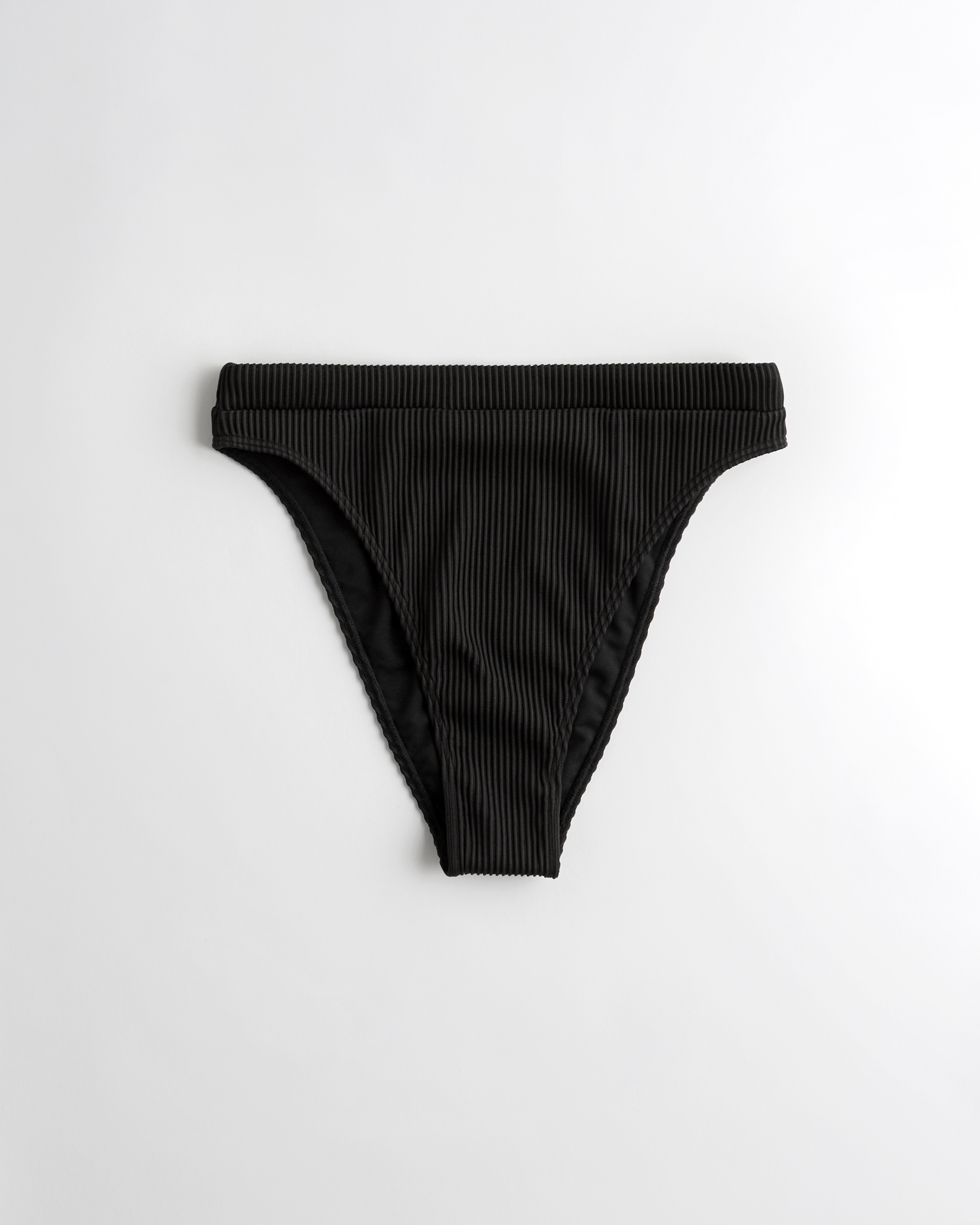 high waisted ribbed bikini bottoms