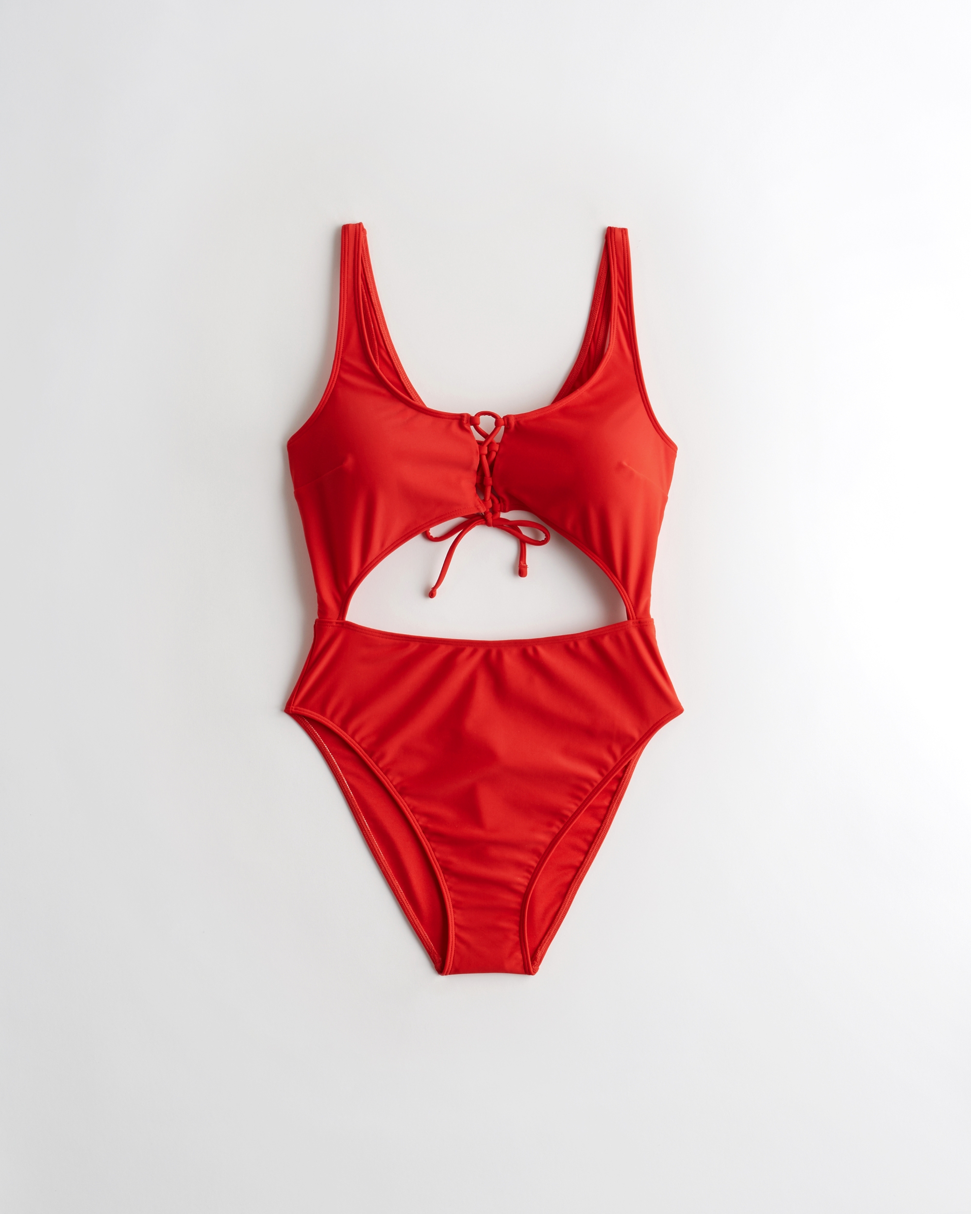 girls red swimwear