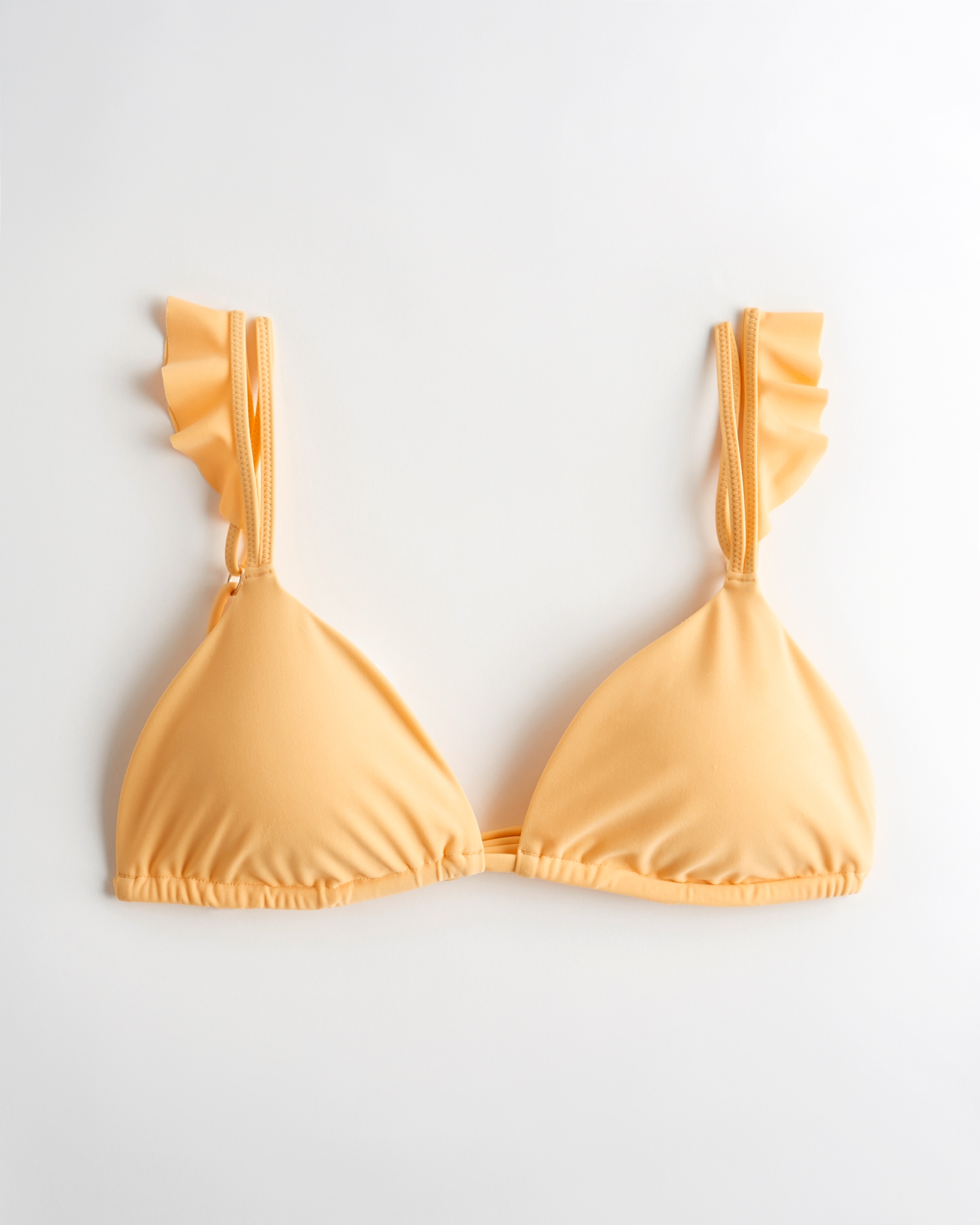 yellow ruffle bikini top