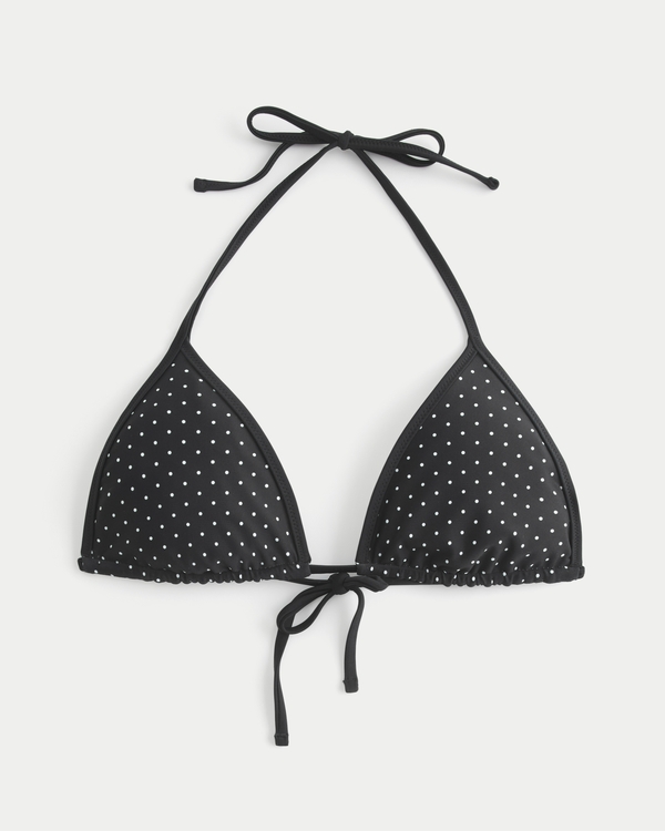 Reversible Pop Binding Triangle Bikini Top, Black Dot view 1