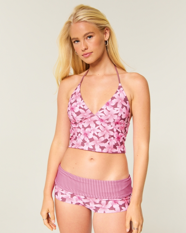 Reversible Tankini, Pink Pattern view 1