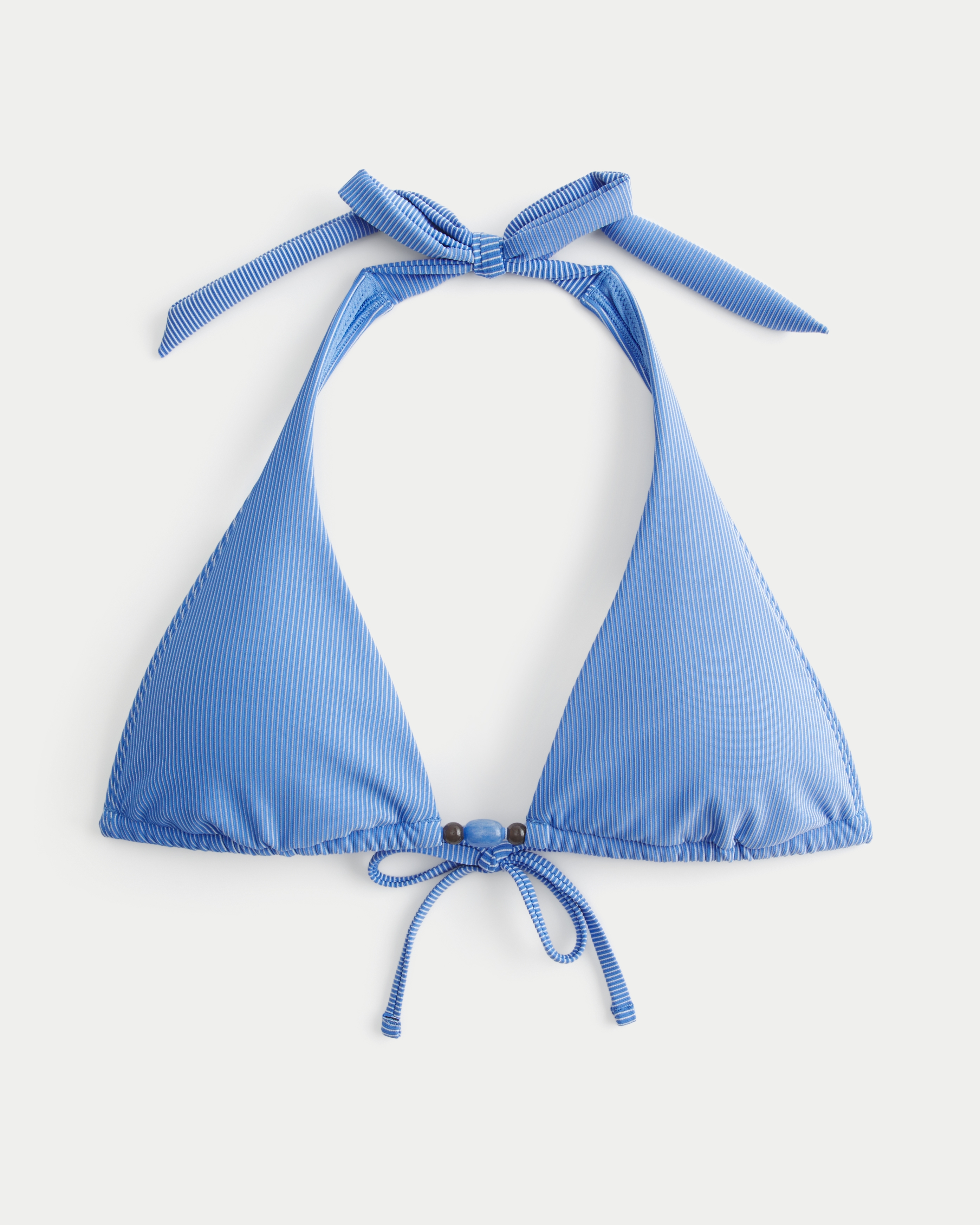 Rib Elongated Two-Tone Bikini Top