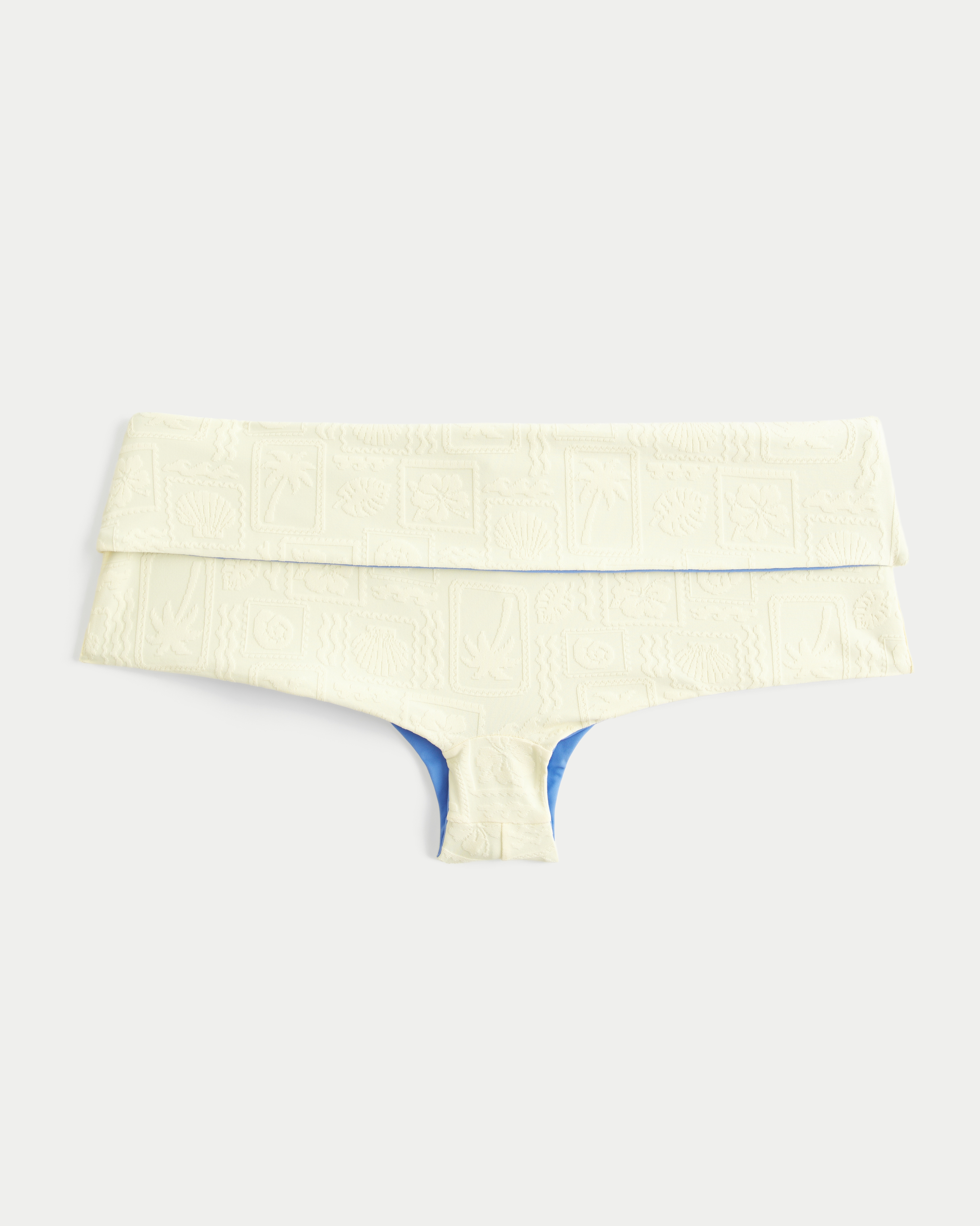 Reversible Foldover Jacquard Swim Shortie