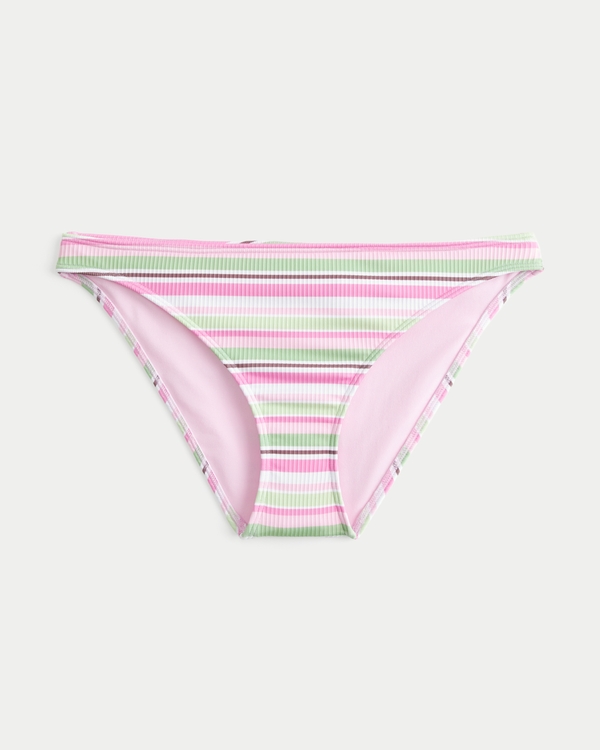 Rib Bikini Bottom, Light Pink Stripe view 1