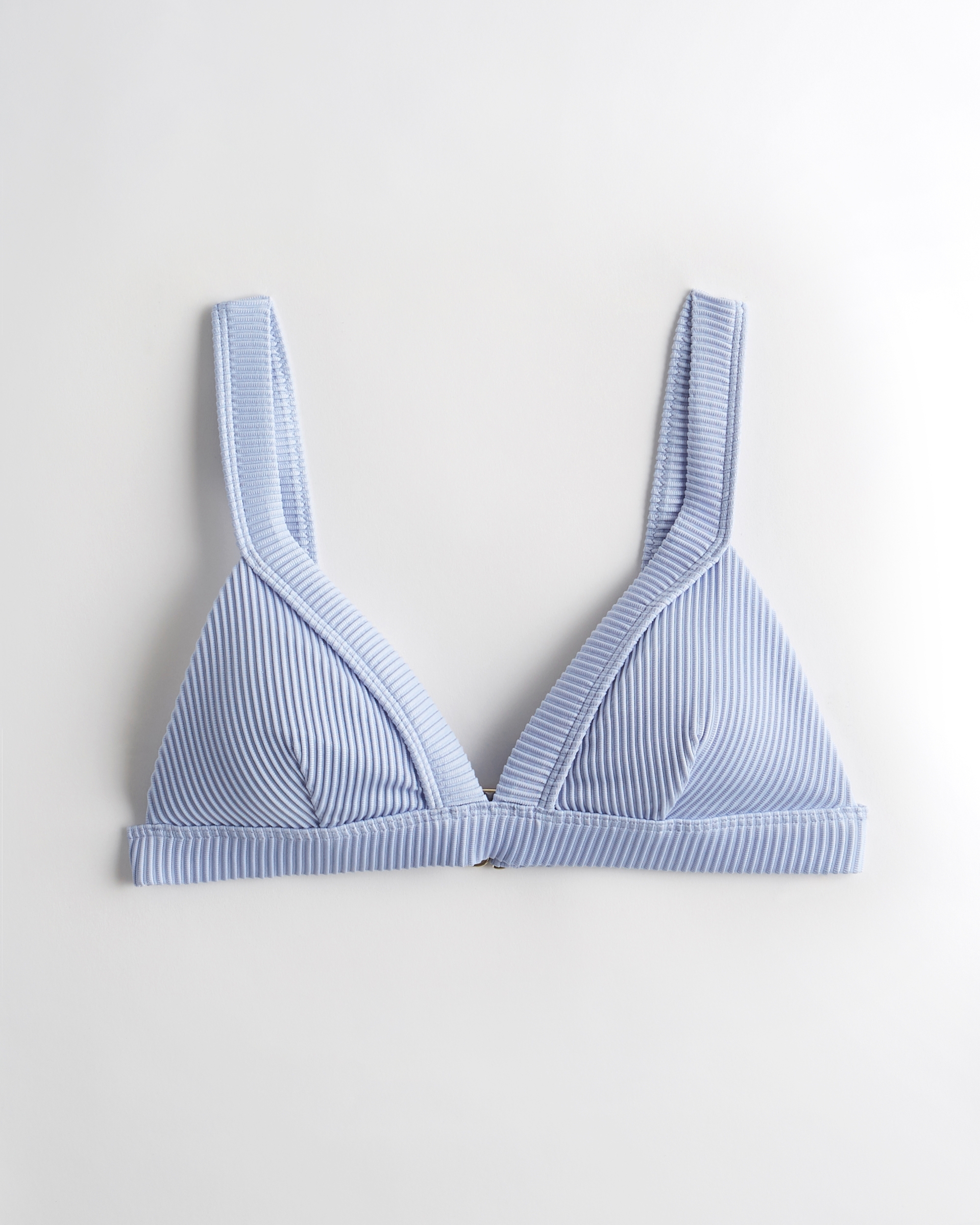 ribbed triangle bikini top hollister