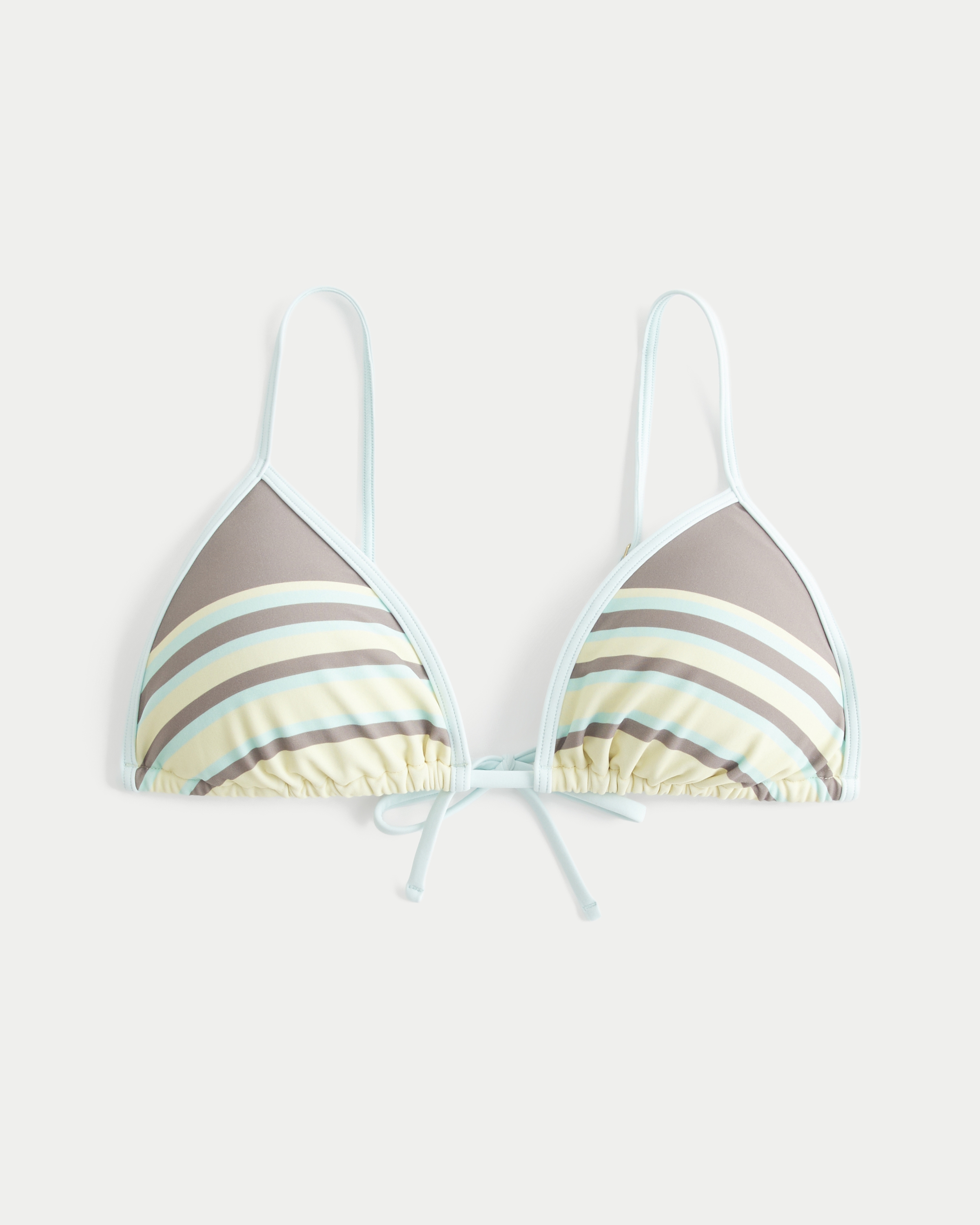 Striped Triangle Bikini Top