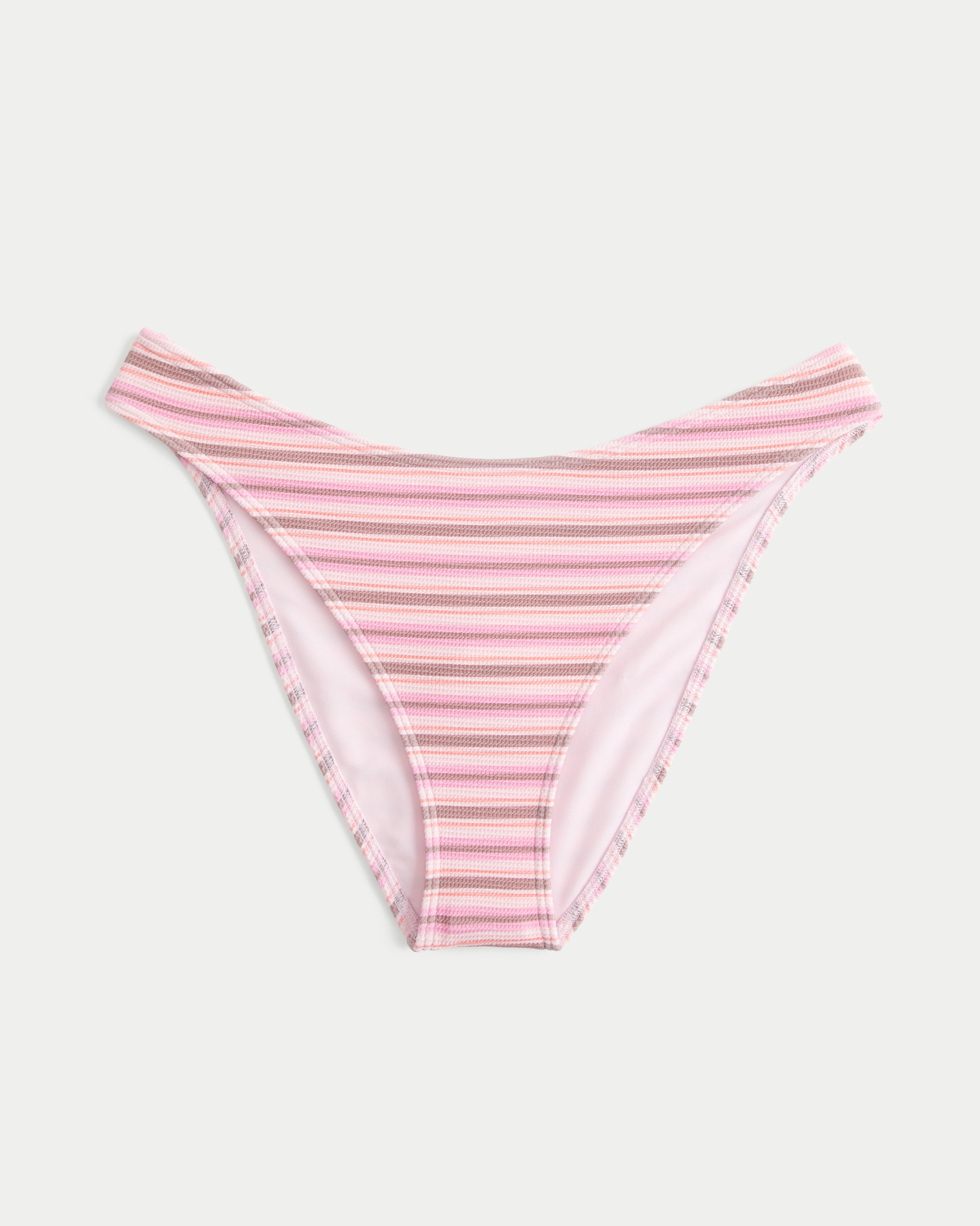 Waffle High-Leg Cheeky Bikini Bottom