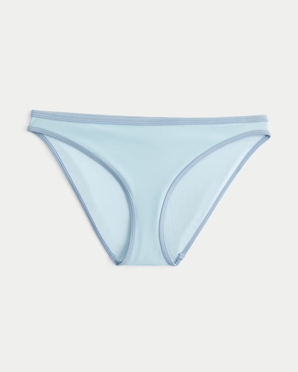 Bas de bikini à bordure vive, Rayures Bleues view 1