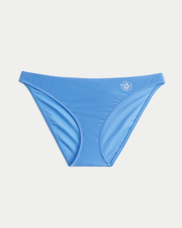 Embroidered Bikini Bottom, Blue view 1