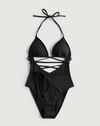 Hollister black swimsuit discount