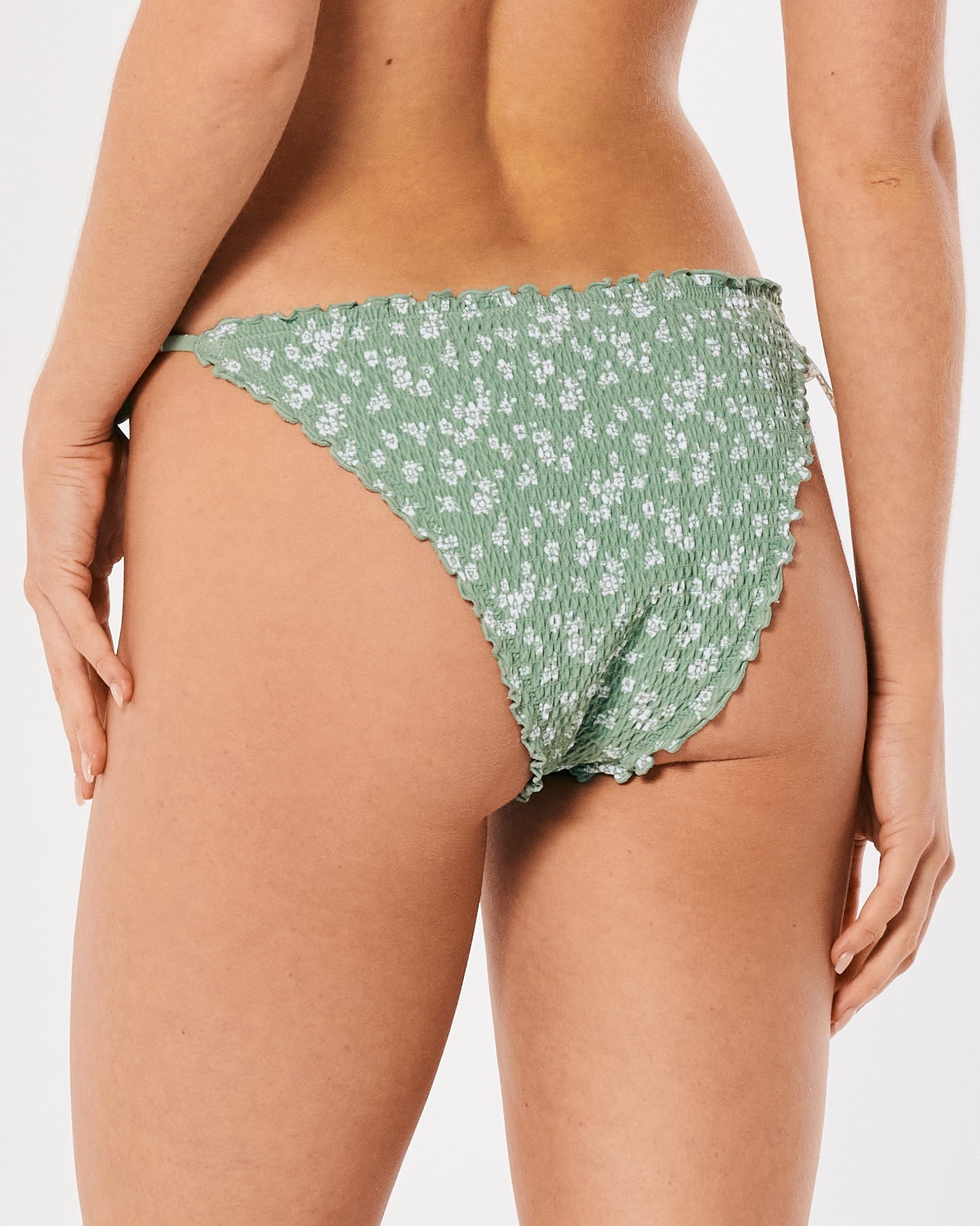 Smocked Lettuce Edge Cheeky Bikini Bottom