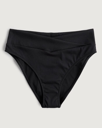 Mujeres Braga de bikini ribeteada, de cintura alta y diseño en V en el