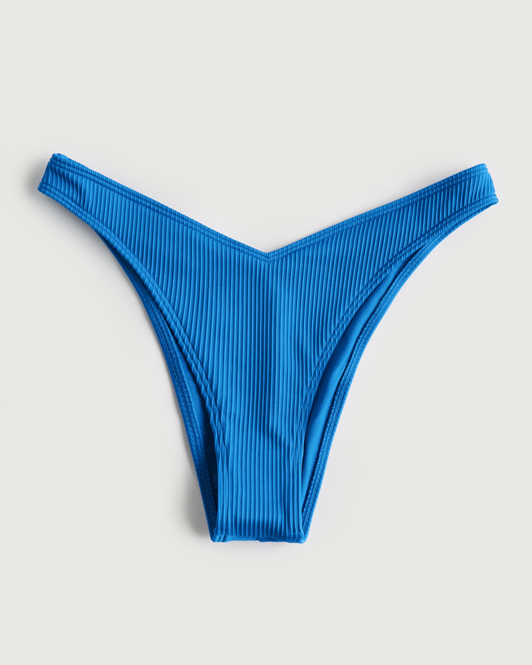 High-Leg Ribbed V-Front Cheekiest Bikini Bottom