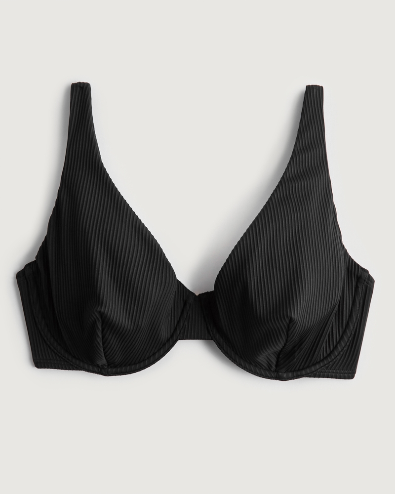 Haut De Bikini à Armatures J Crew Rayures Noires Et Blanches - Taille 34B Neuf