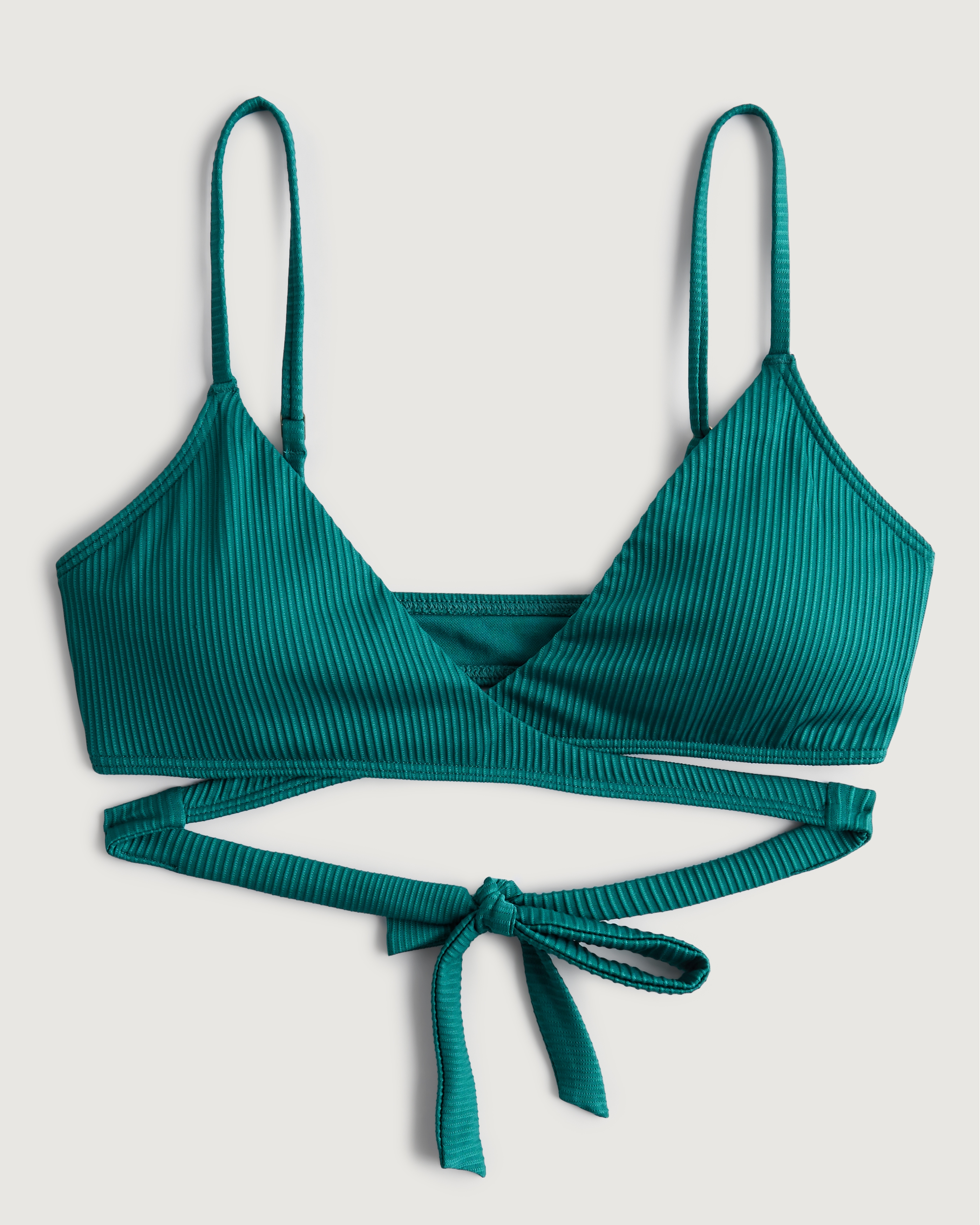 Hollister Halter Neck Lace Up Detail Bikini Top