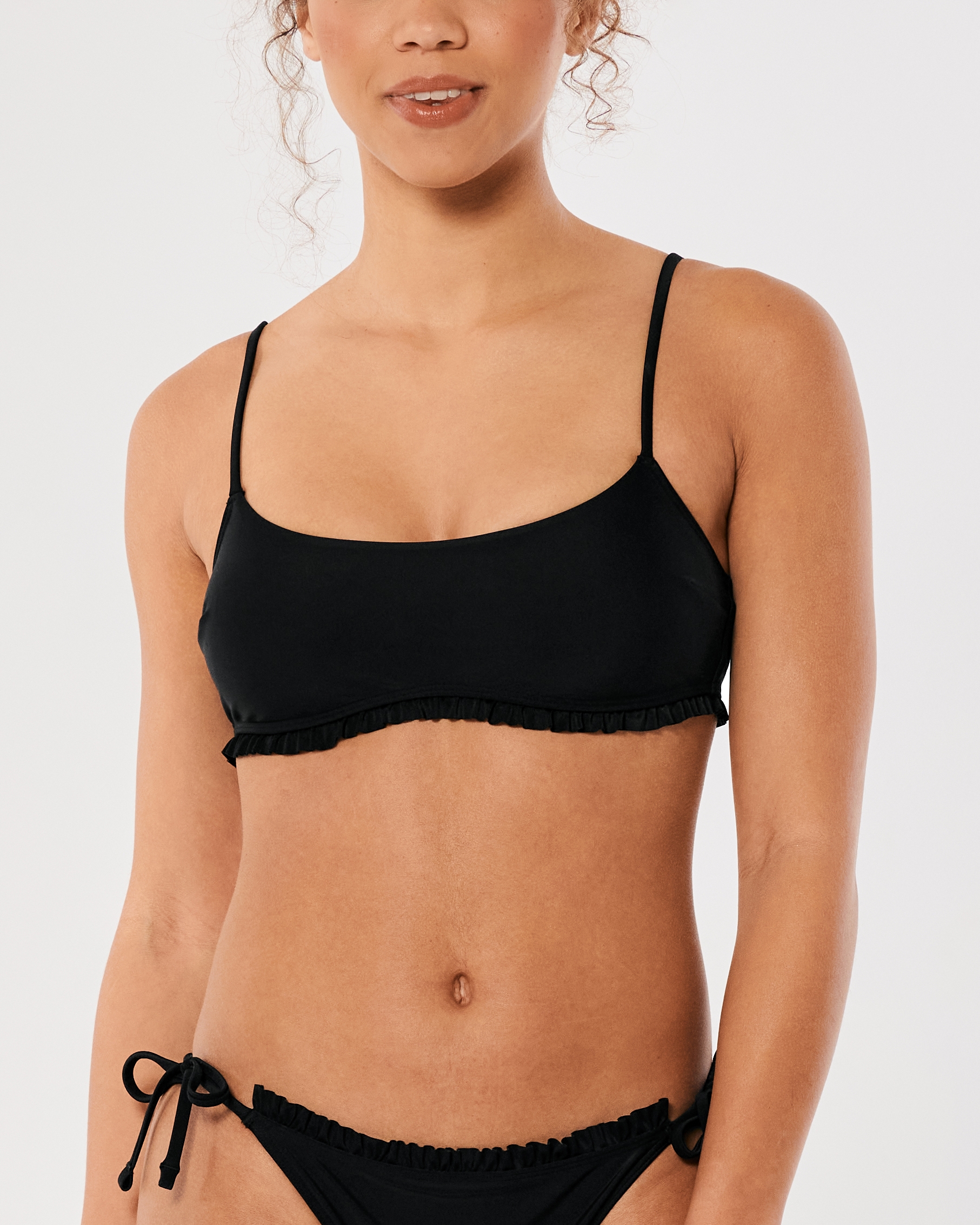 Hollister Ruffle Scoop Bikini Top