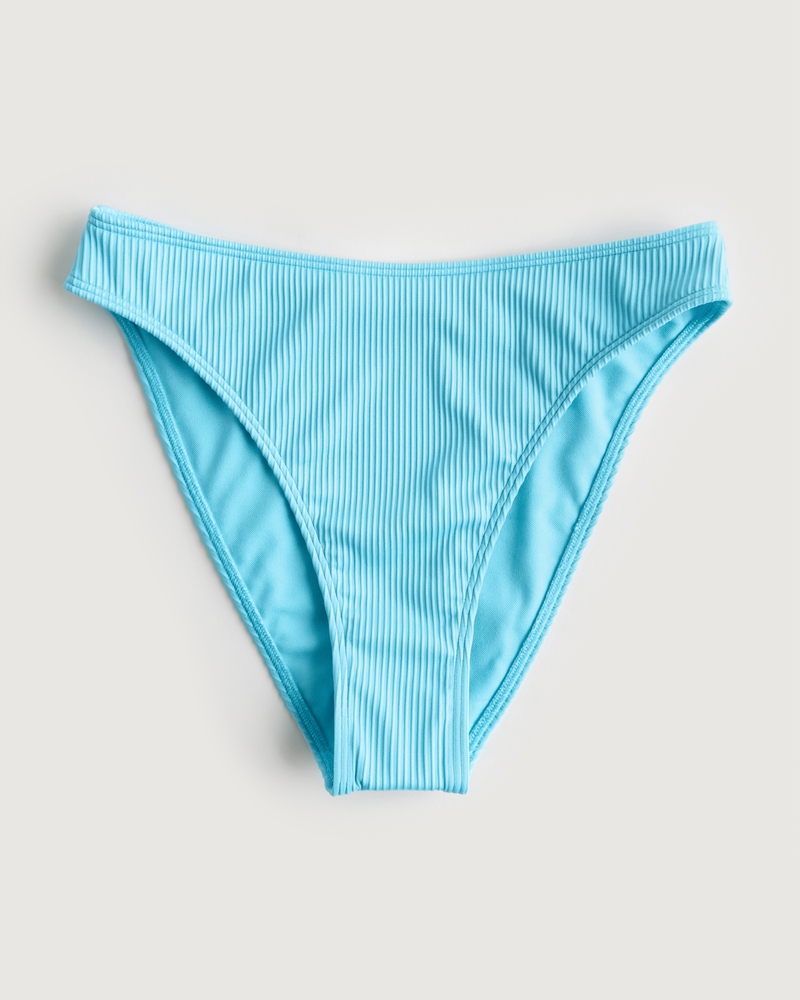 Women's Ribbed MidRise Cheeky Bikini Bottom Women's Swimwear