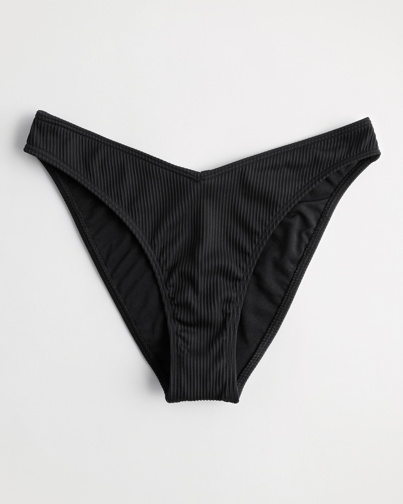 Mujeres Braga de bikini acanalada con diseño atrevido y cavado