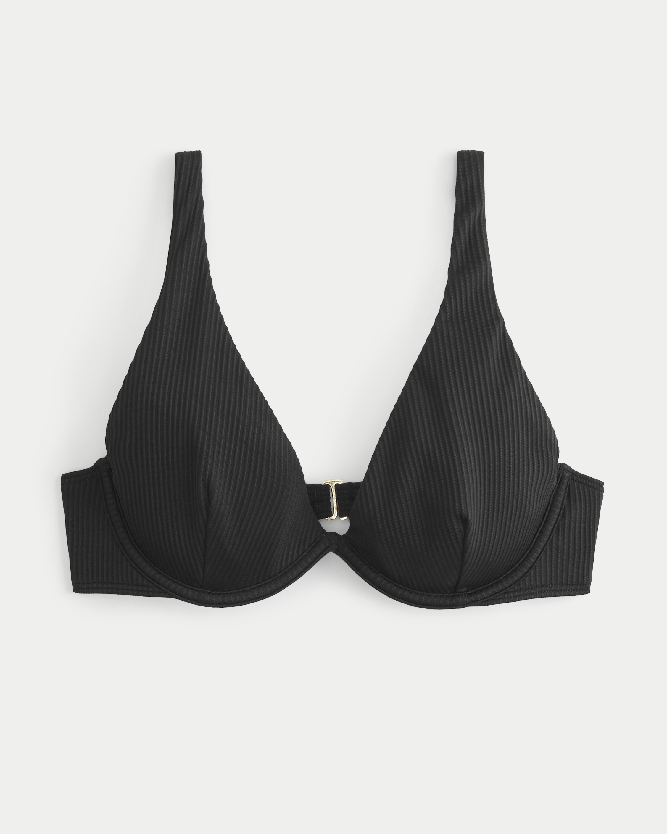 Scrunch-Ribbed High Apex Underwire Bikini Top