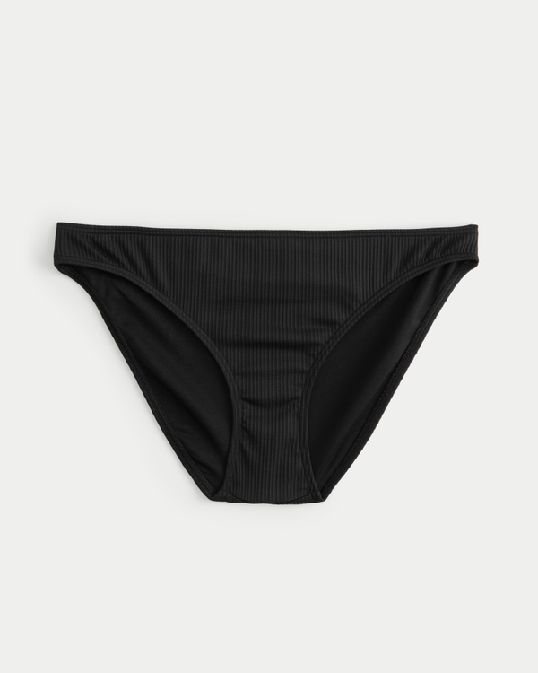Ribbed Bikini Bottom, Black