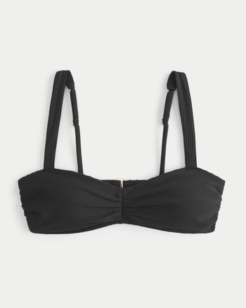 Ribbed scoop bikini shop top hollister