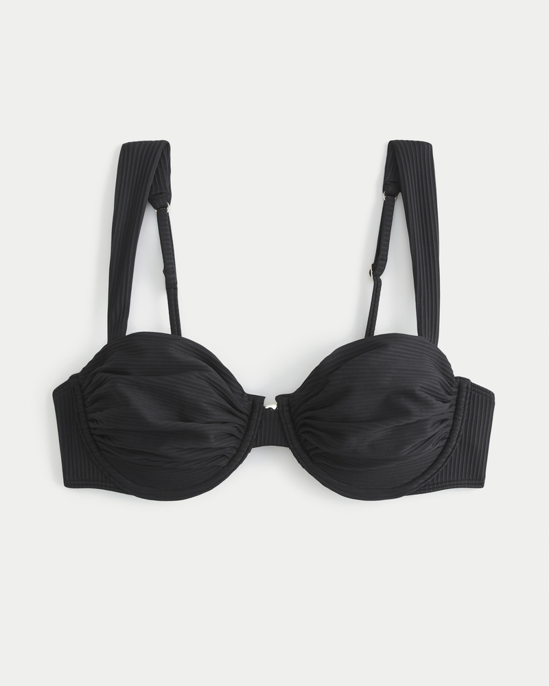 Women's Balconette Underwire Crepe Bikini Top - Shade & Shore™ Black 36c :  Target