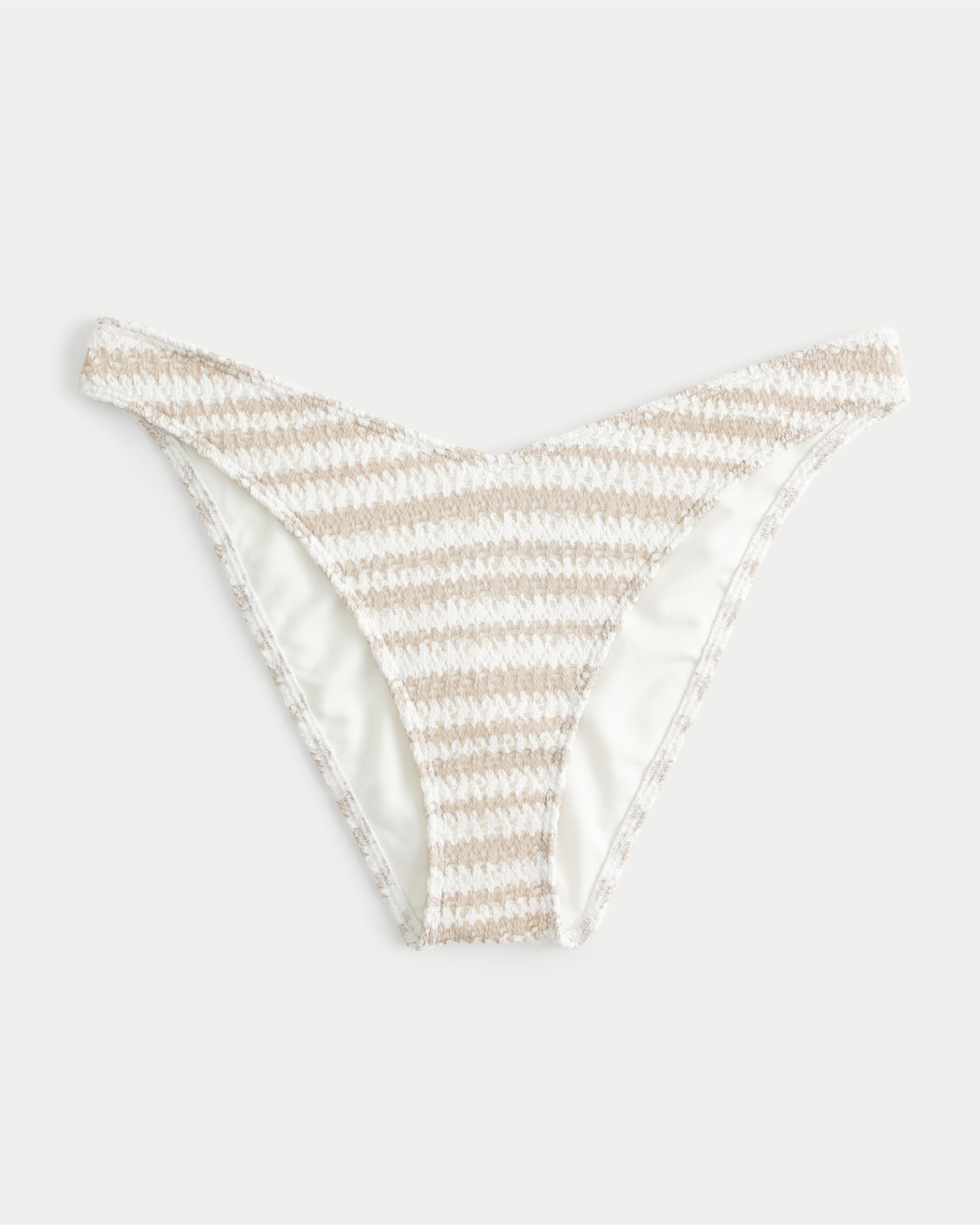 Crochet-Style High-Leg Cheeky Bikini Bottom