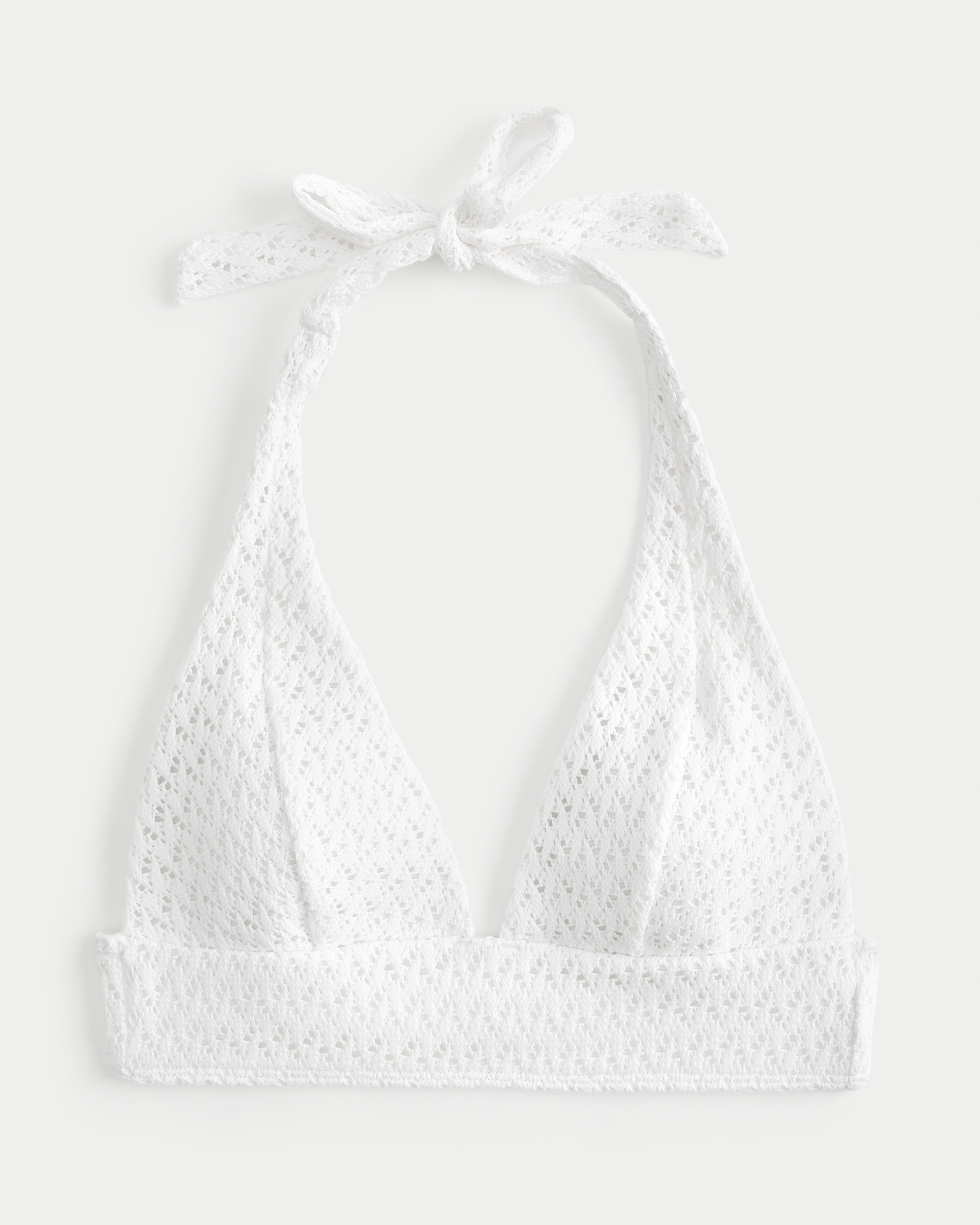 Women s Crochet Style Longline Triangle Bikini Top Women s