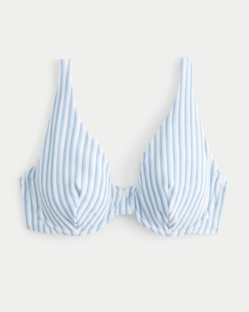 Women's Curvy High Apex ScrunchRibbed Underwire Bikini Top Women's