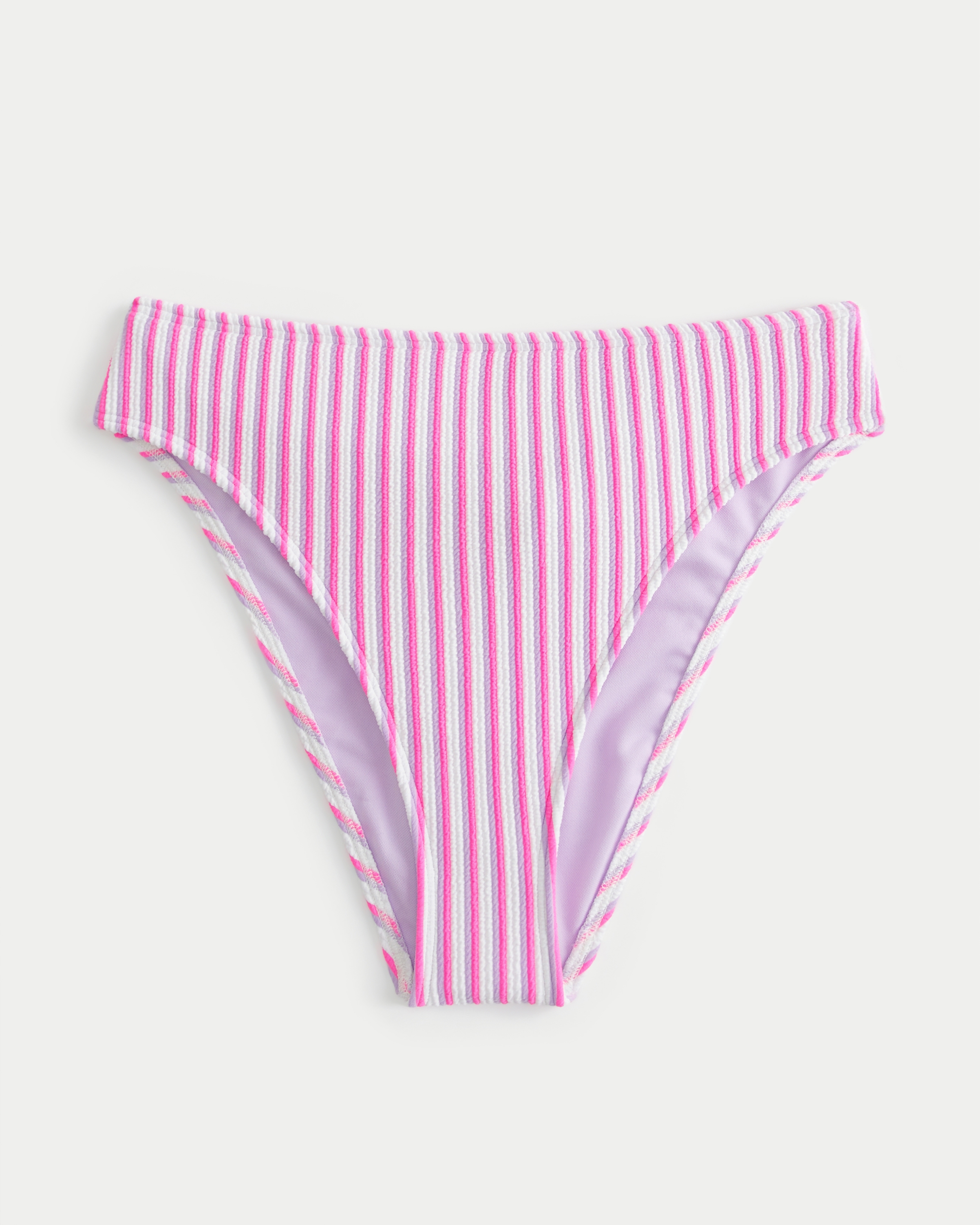 Curvy High-Leg High-Waist Scrunch-Ribbed Cheeky Bikini Bottom