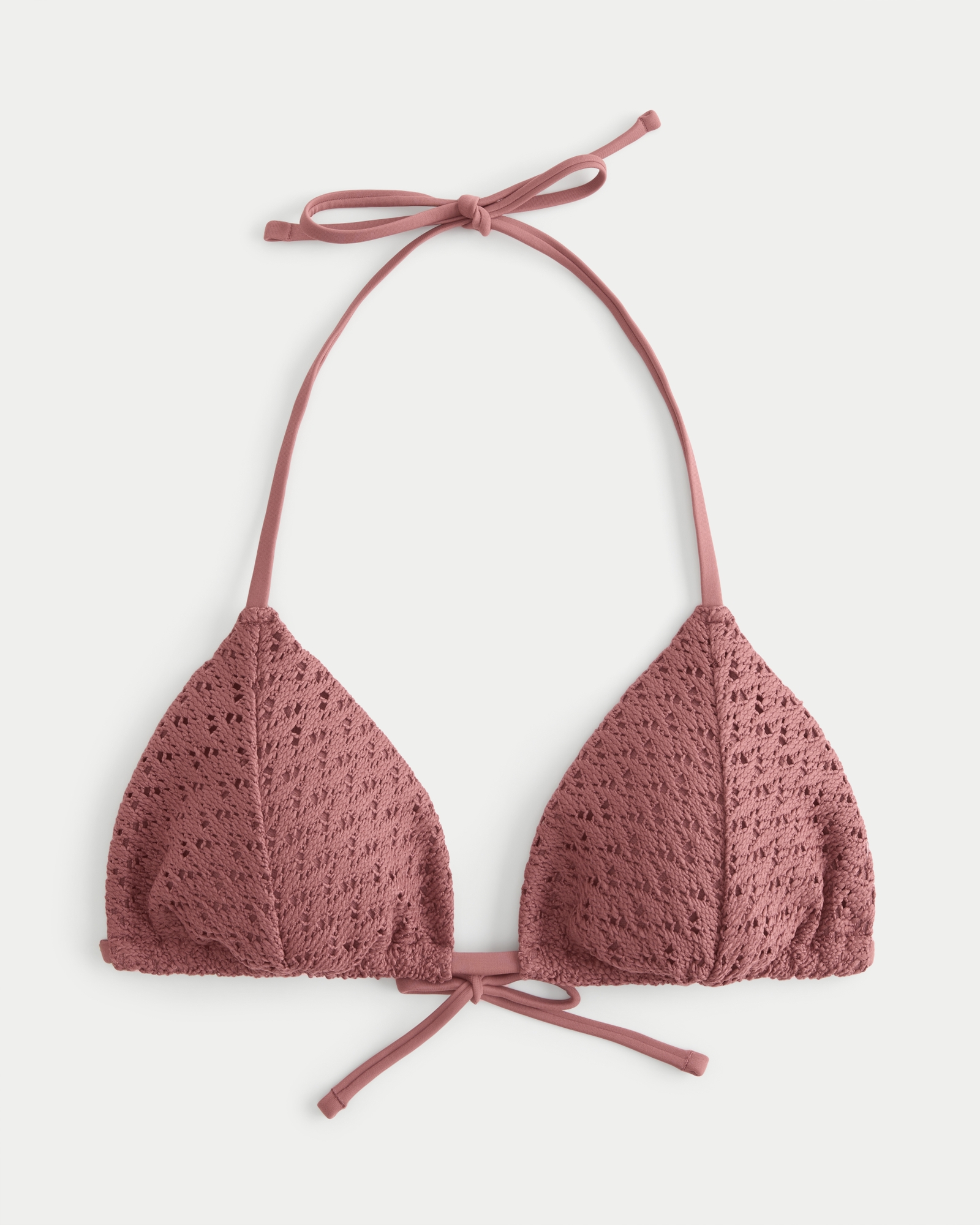 Women's Crochet-Style Triangle Bikini Top