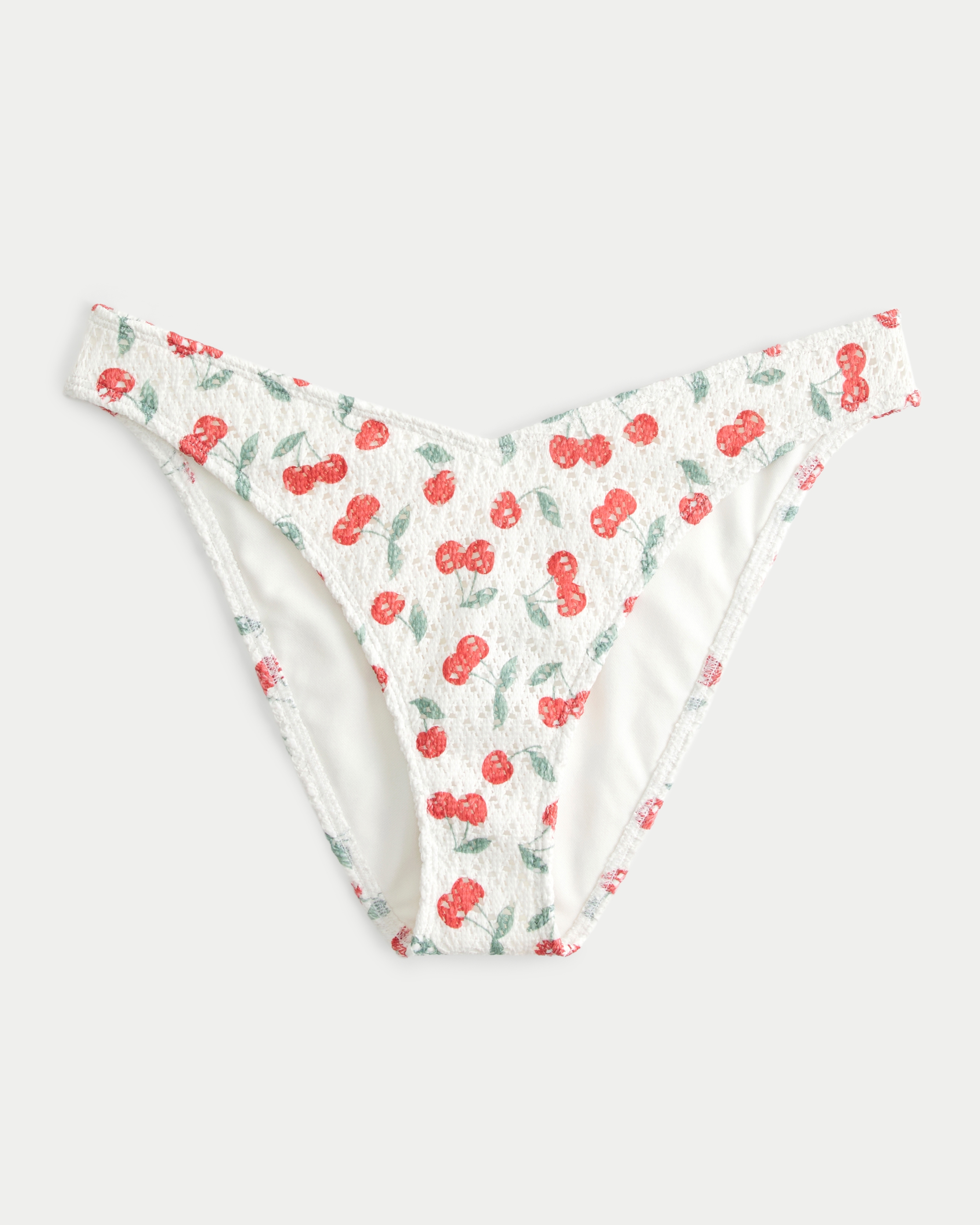 High-Leg Crochet-Style Cheeky Bikini Bottom