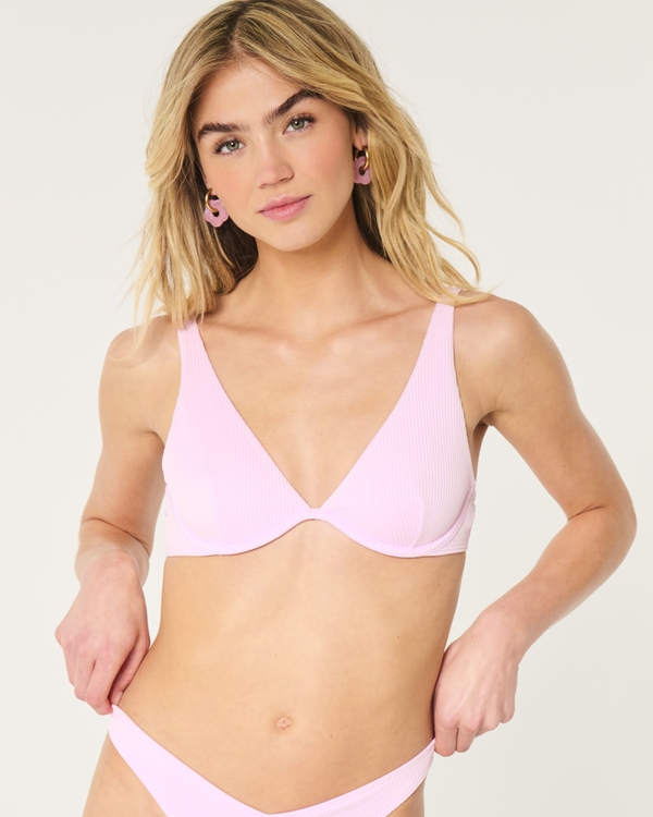 High Apex Ribbed Underwire, Light Pink
