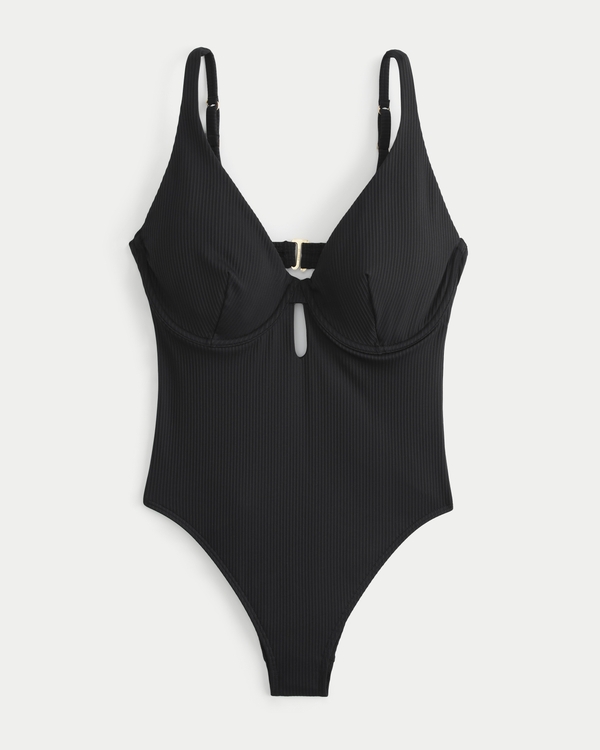 Curvy Ribbed One-Piece Swimsuit
