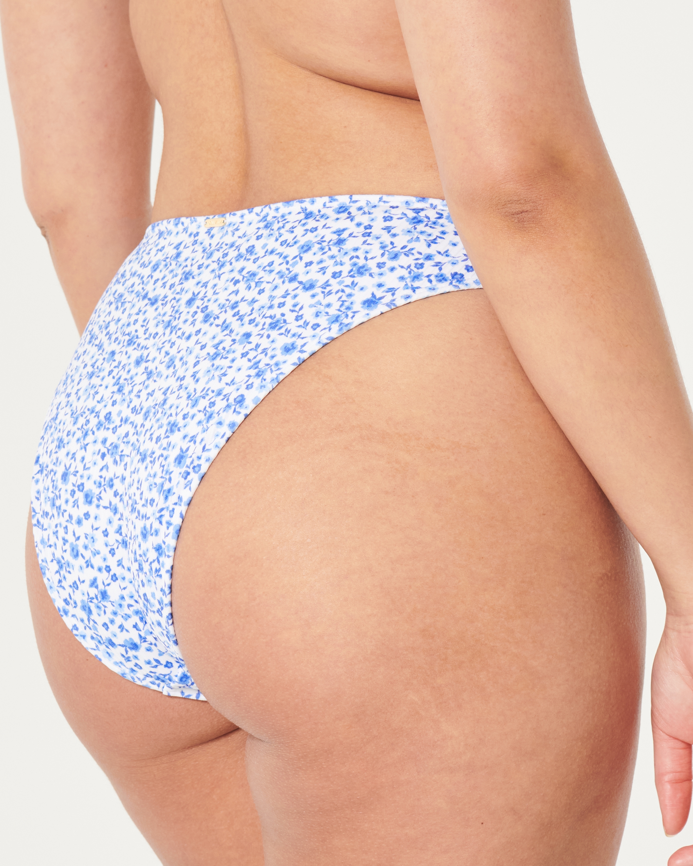 Curvy High-Leg High-Waist Scrunch-Ribbed Cheeky Bikini Bottom