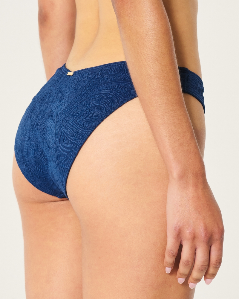 High-Leg V-Waist Jacquard Cheeky Bikini Bottom