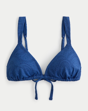 Women's Tapered Strap String Jacquard Triangle Bikini Top | Women's ...
