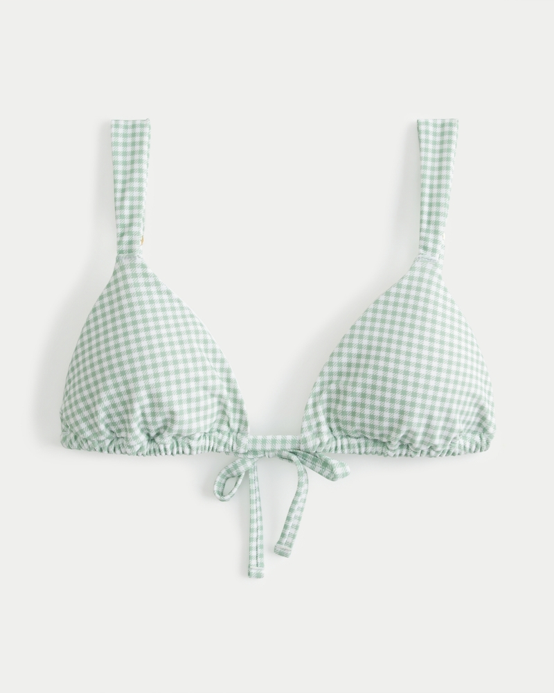 Mujeres Tapered Strap String Triangle Bikini Top Mujeres Sets