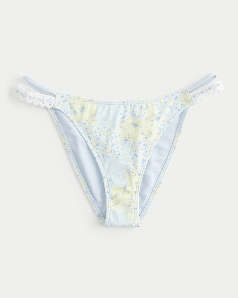 Strappy High-Leg Cheeky Bikini Bottom